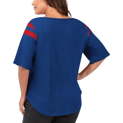 G-iii 4her By Carl Banks Royal New York Giants Plus Size Linebacker T-shirt In Royal