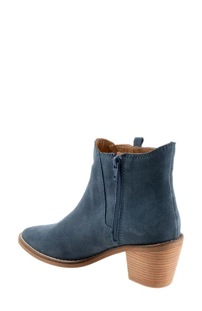 Shop Bueno Veronika Bootie In Indigo Suede