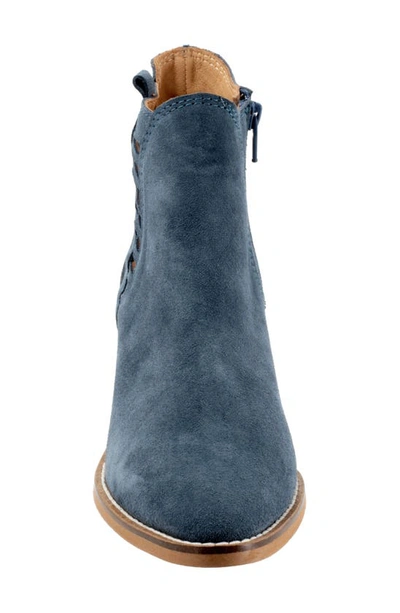 Shop Bueno Veronika Bootie In Indigo Suede