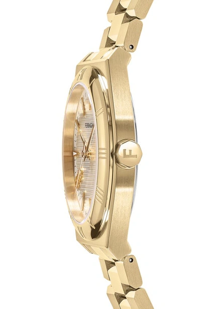 Shop Ferragamo Vega Upper East Bracelet Watch, 40mm In Ip Yellow Gold