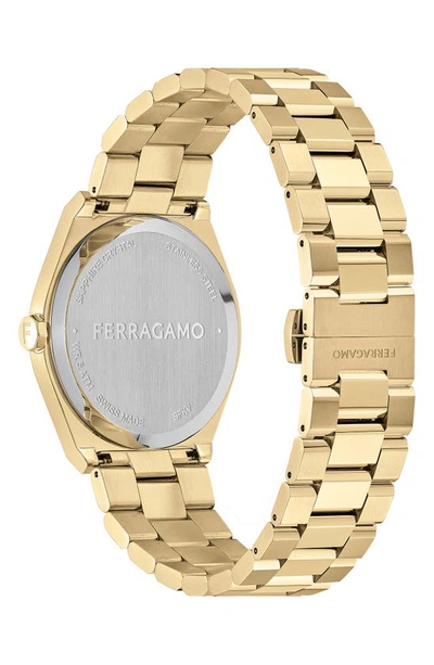 Shop Ferragamo Vega Upper East Bracelet Watch, 40mm In Ip Yellow Gold