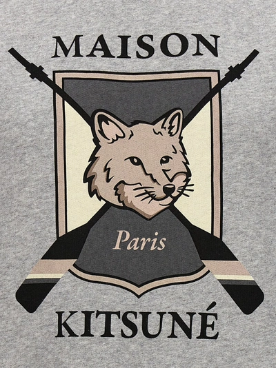Shop Maison Kitsuné College Fox Sweatshirt Gray
