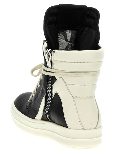Shop Rick Owens Geobasket Sneakers White/black