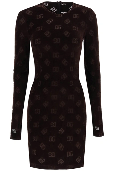 Shop Dolce & Gabbana Monogram Chenille Dress