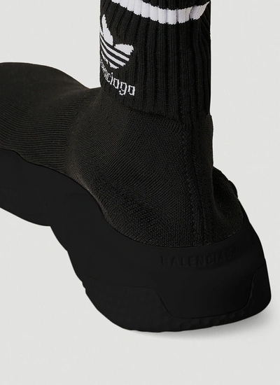 Shop Balenciaga X Adidas Men Speed Sneakers In Black