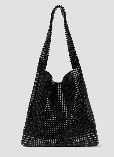 Shop Rabanne Paco  Women Pixel Hobo Shoulder Bag In Black