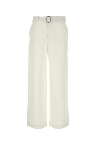 Shop Jil Sander Pants In White
