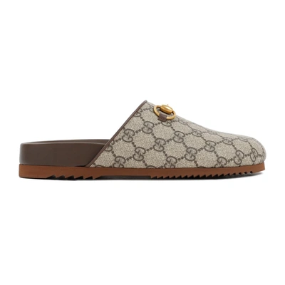 Shop Gucci Mule Gg Supreme Shoes In Brown
