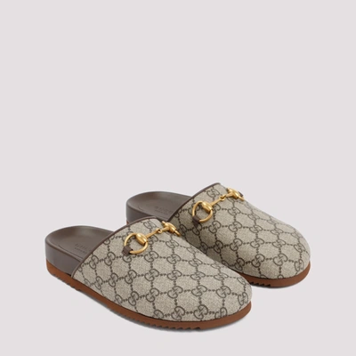 Shop Gucci Mule Gg Supreme Shoes In Brown