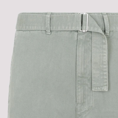 Shop Lemaire Cotton Military Pants In Green