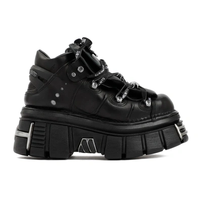 Shop Vetements X New Rock Platform Sneakers Shoes In Black