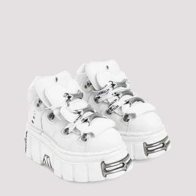 Shop Vetements X New Rock Platform Sneakers Shoes In White