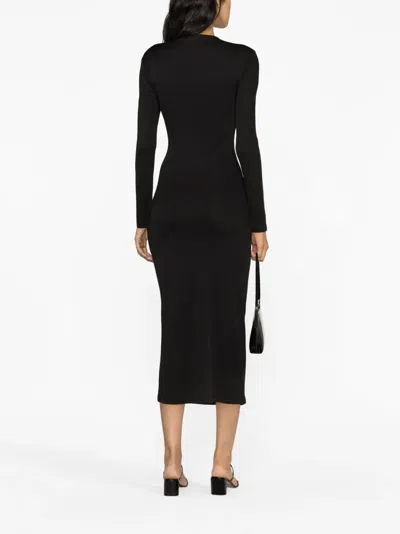 Christopher Esber Orbit Cut-out Midi Dress In Black Polyester In Black