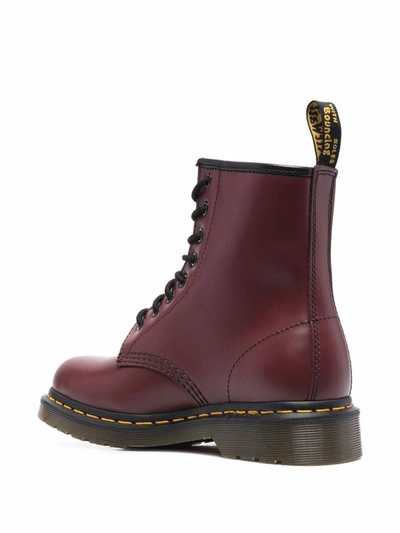 Shop Dr. Martens' Dr. Martens 1460  Leather Lace Up Ankle Boots In Red