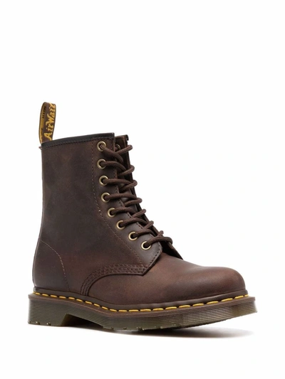 Shop Dr. Martens' Dr. Martens 1460  Leather Lace Up Ankle Boots In Brown