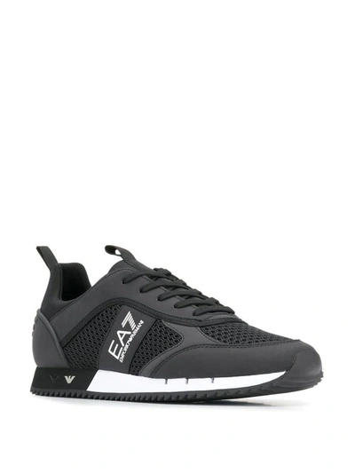 Shop Ea7 Logo Sneakers In Black