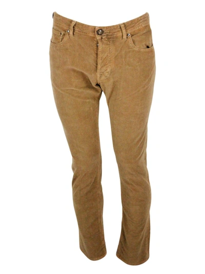 Shop Jacob Cohen Trousers In Brown