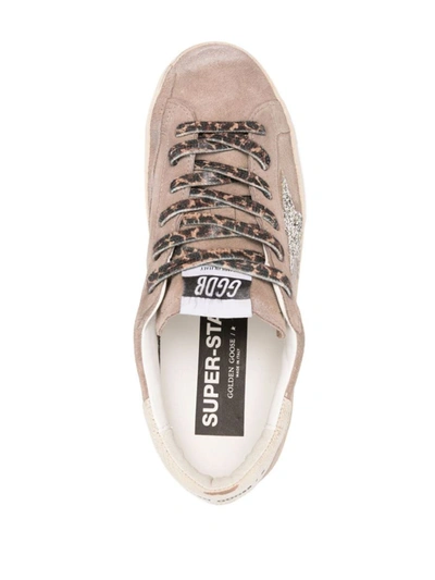 Shop Golden Goose Super-star Suede Sneakers In Taupe/platinum/white Ecru'