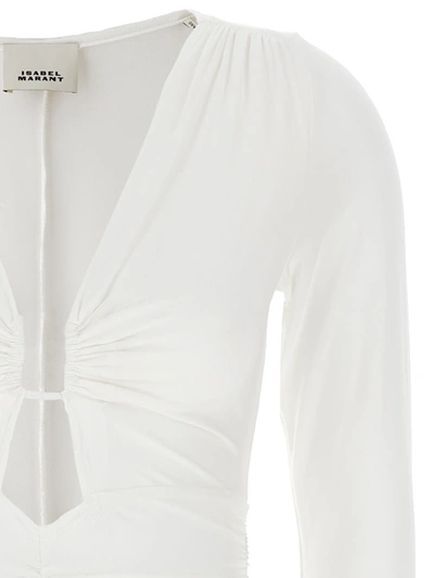 Shop Isabel Marant Top 'laura' In White