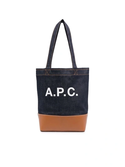 Shop Apc Logo-printed Tote In Brown
