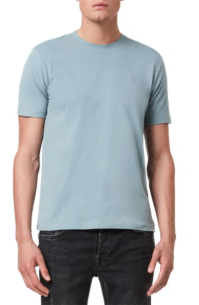 Shop Allsaints Brace Tonic Slim Fit Cotton T-shirt In Chilled Blue