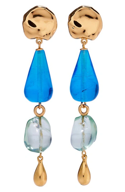 Shop Lizzie Fortunato Palma Drop Earrings In Blue Multi