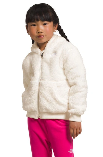 Shop The North Face Kids' Suave Oso Zip Hooded Jacket In Gardenia White