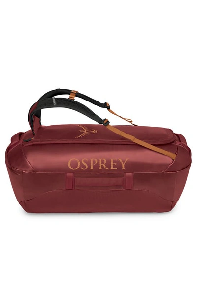 Shop Osprey Transporter® 95l Water Resistant Duffle Backpack In Red Mountain