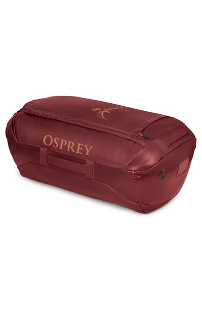 Shop Osprey Transporter® 95l Water Resistant Duffle Backpack In Red Mountain