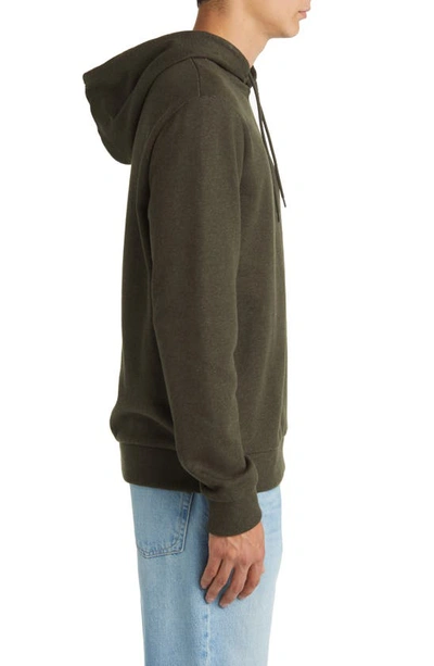 Shop Apc French Terry Pullover Hoodie In Pkb Kaki Chine