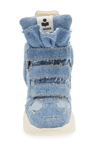 Shop Isabel Marant Balskee Hidden Wedge High Top Sneaker In Light Blue