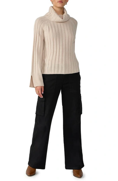 Shop Sanctuary It's Cold Outside Rib Cowl Neck Sweater In Toasted Ma