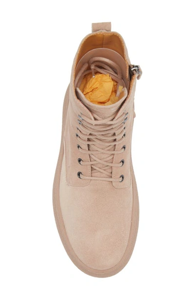 Tod's Stivaletto Stringato Suede Ankle Boots In Lingerie/ Beige Rose