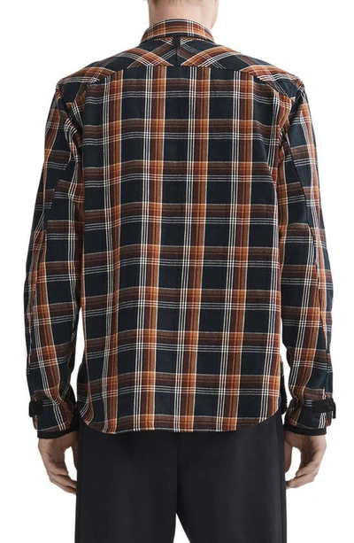 Shop Rag & Bone Engineered Japanese Plaid Shirt Jacket In Bluplaid