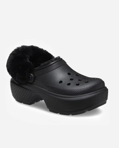 Shop Crocs Stomp Lined Clog In Black