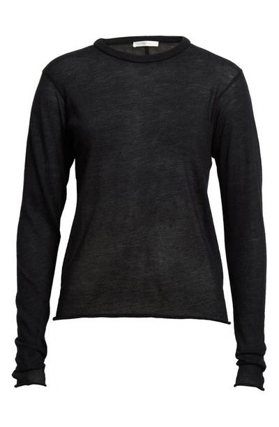 Shop The Row Boaie Long Sleeve Cashmere T-shirt In Black