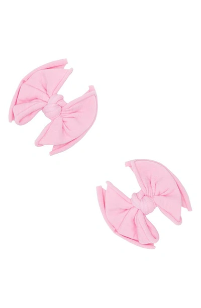 Shop Baby Bling 2-pack Baby Fab Bow Clips In Pink