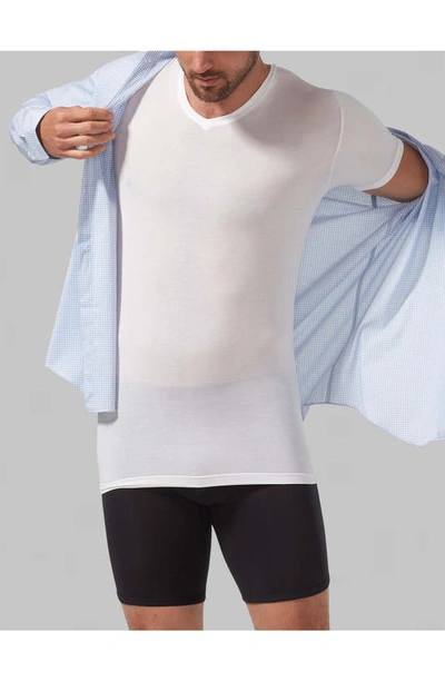 Shop Tommy John 2-pack Second Skin Slim Fit High V-neck Undershirts In White