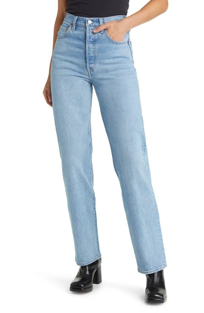 Shop Levi's Ribcage High Waist Straight Leg Jeans In Samba Tango Light