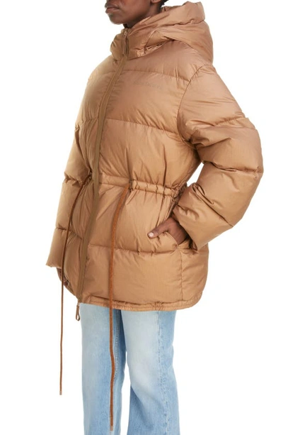 Shop Acne Studios Orsa Recycled Nylon Ripstop Down Puffer Jacket In Toffee Brown
