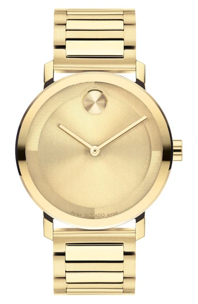 Shop Movado Bold Evolution 2.0 Bracelet Watch, 40mm In Gold