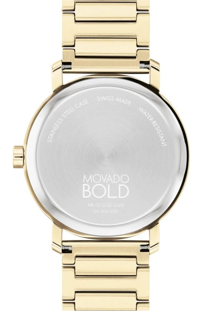 Shop Movado Bold Evolution 2.0 Bracelet Watch, 40mm In Gold