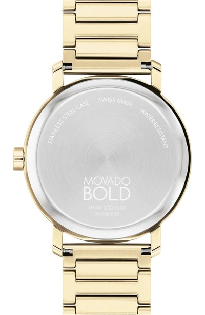 Movado Men's Bold Evolution 2.0 Swiss Quartz Ionic Plated Light Gold-tone 2 Steel Watch 40mm In Gold