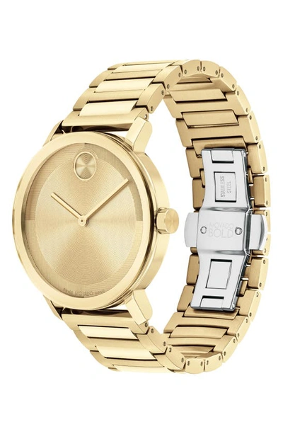 Shop Movado Bold Evolution 2.0 Bracelet Watch, 40mm In Gold