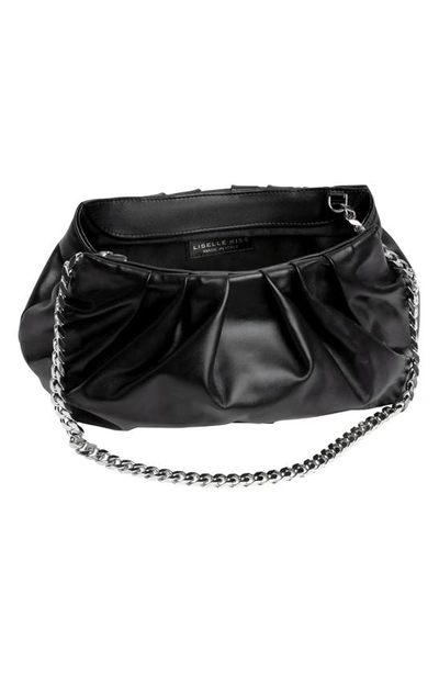 Shop Liselle Kiss Julie Leather Clutch In Black Smooth