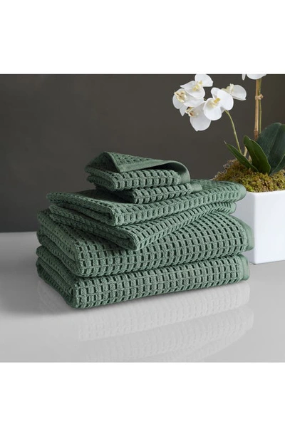 Shop Dkny Quick Dry 6-piece Bath Towel, Hand Towel & Washcloth Set In Moss