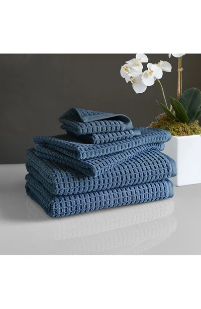 Shop Dkny Quick Dry 6-piece Bath Towel, Hand Towel & Washcloth Set In Denim