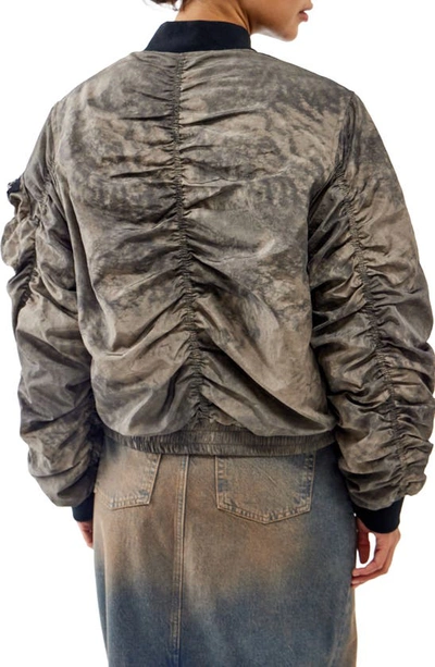 Bdg Urban Outfitters Utility Nylon Bomber Jacket In Dark Grey
