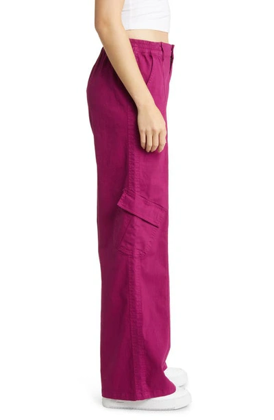 Bp. Wide Leg Cargo Pants In Purple Magenta
