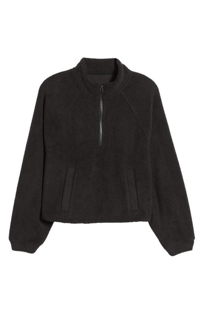 Shop Bp. Fleece Half Zip Pullover In Black Jet